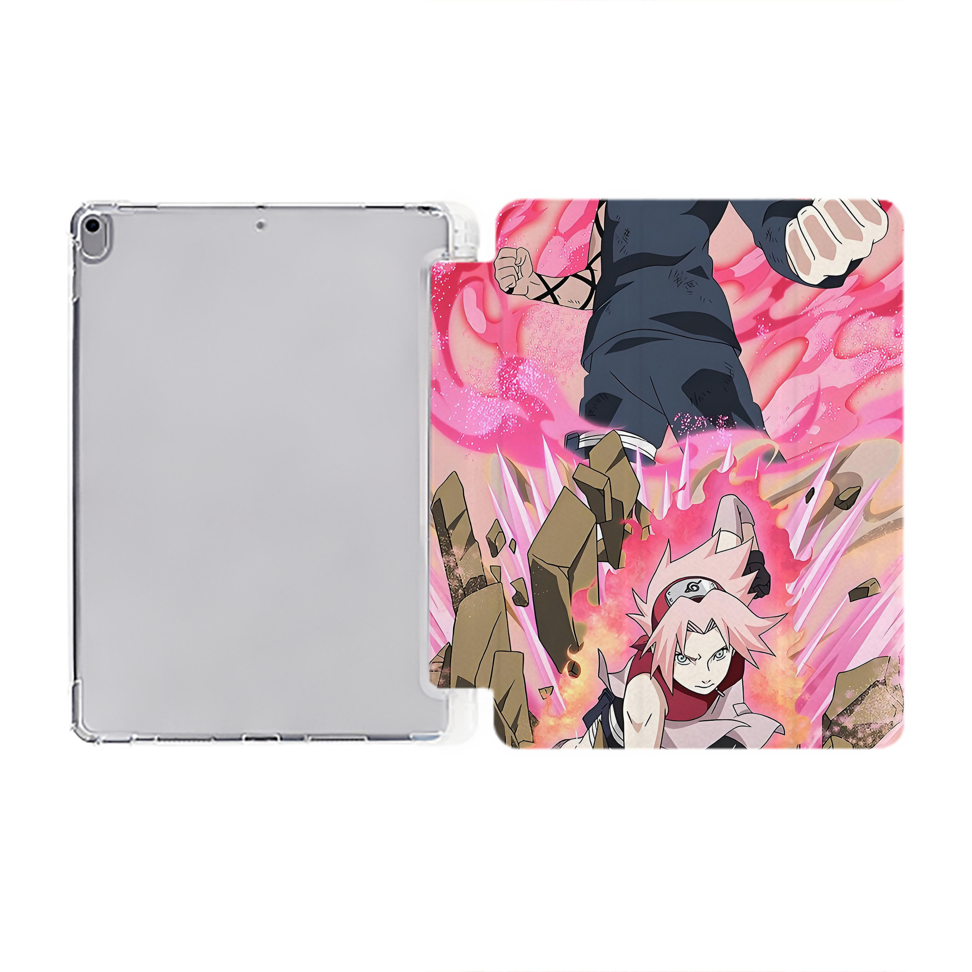 （画像用） NARUTO -ナルト- NARUTO -ナルト- 疾風伝 IPad ケース ペン収納付き 三つ折りスタンド PUレザー×シリコン 対応機種9.5/10.5/10.9インチ